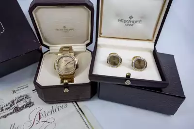 Patek Philippe rare Nautilus 3800 matching Cufflinks with Ref. 9038J photo 6