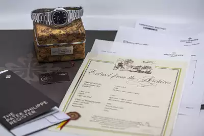 Patek Philippe Vintage Jumbo Nautilus 3700/1 Type 7 Serif Corkbox and PP Service photo 9