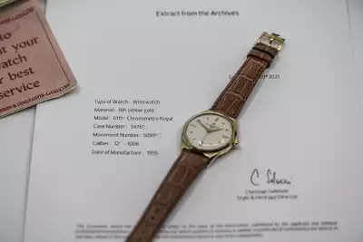 Vacheron Constantin Chronométre Royal 6111 Yellowgold 1955 Cal. 12-1008 photo 12