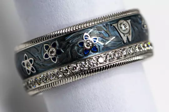 Wellendorff Ring with Diamonds Blueberries Ring size 57 photo 9