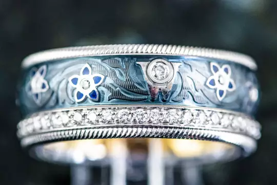 Wellendorff Ring with Diamonds Blueberries Ring size 57 photo 12