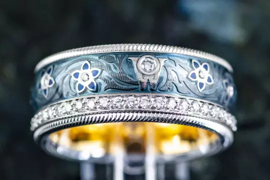 Wellendorff Ring with Diamonds Blueberries Ring size 57 photo 4