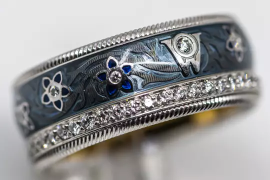 Wellendorff Ring with Diamonds Blueberries Ring size 57 photo 5