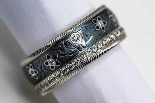 Wellendorff Ring with Diamonds Blueberries Ring size 57 photo 8