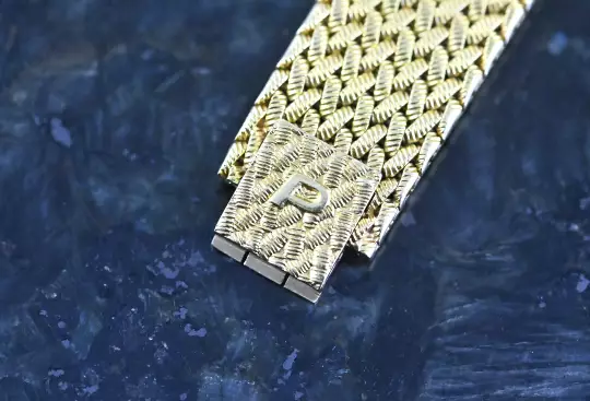 Piaget rare Vintage Dress Watch 9862 D 3 Lapis Lazuli Dial Yellowgold photo 5