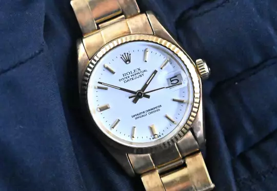 Rolex Vintage Datejust 31 6827 white dial crazy Oxidation unpolished Yellowgold photo 4