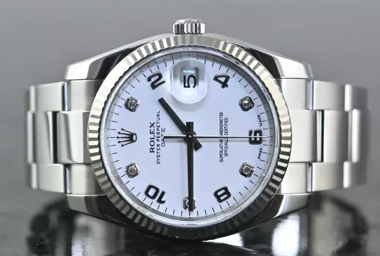 Rolex Oyster Perpetual Date 34 115234 white diamond dial CC100 Full Set 2017 photo 2