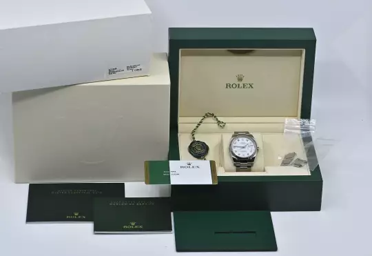 Rolex Oyster Perpetual Date 34 115234 white diamond dial CC100 Full Set 2017 photo 3