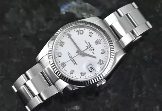 Rolex Oyster Perpetual Date 34 115234 white diamond dial CC100 Full Set 2017 photo 8