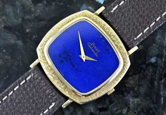 Piaget very rare TV Screen 12434 perfect Lapis Lazuli dial Yellowgold photo 9