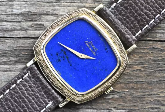 Piaget very rare TV Screen 12434 perfect Lapis Lazuli dial Yellowgold photo 12
