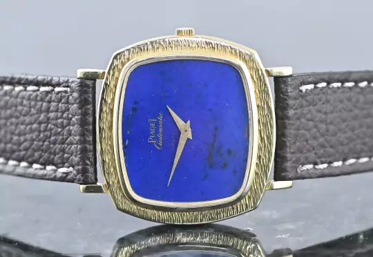 Piaget very rare TV Screen 12434 perfect Lapis Lazuli dial Yellowgold photo 2