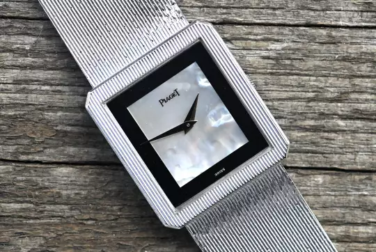 Piaget rare Vintage Protocole 9154 MOP / Onyx Dial orig. whitegold bracelet photo 1