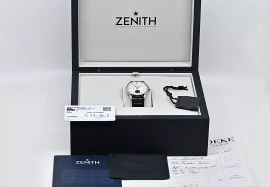 Zenith Elite Moonphase 03.3100.692/01.C922 Steel Full Set + invoice 2024 photo 3