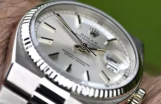 Rolex very rare Day-Date Oysterquartz 19019 white gold Collectors Full Set photo 19