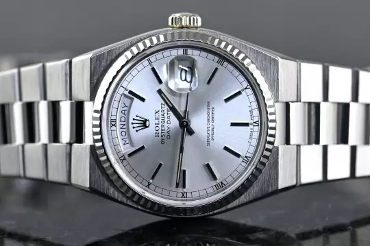 Rolex very rare Day-Date Oysterquartz 19019 white gold Collectors Full Set photo 20