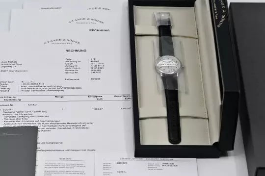 A. Lange & Söhne 1815 206.025 Platinum German Full Set Lange Service Oct. 2025 photo 11