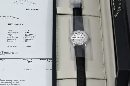 A. Lange & Söhne 1815 206.025 Platinum German Full Set Lange Service Oct. 2025 photo 6