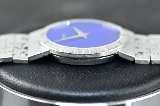 Piaget rare Vintage Dress Watch 9701 A 6 Lapislazuli dial white gold photo 7