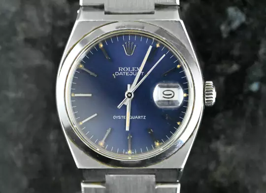 Rolex rare Datejust Oysterquartz 17000 MK 1 / first series blue dial unpolished photo 2
