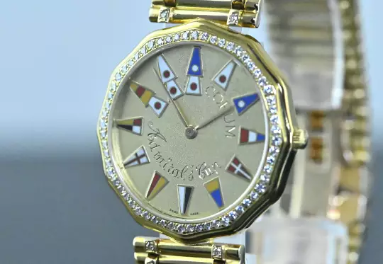 Corum rare Admirals Cup 44.810.65 V067 A012 Diamond orig. gold bracelet photo 9