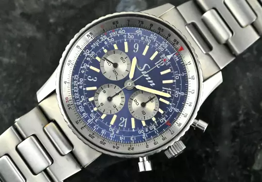 Sinn very rare Vintage Navigation Chronograph 903 blue & purple dial Titanum photo 1