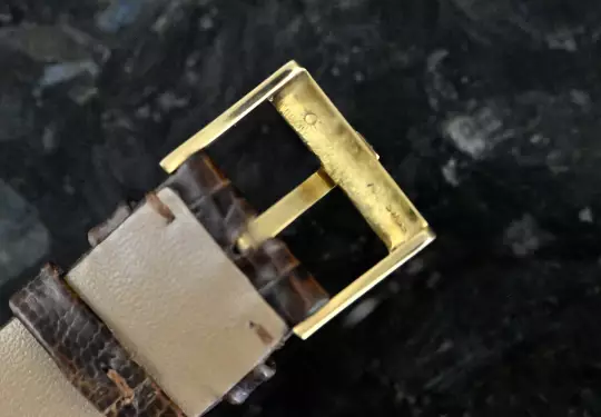 Piaget rare Vintage TV Screen Date 13423 Automatic yellow gold photo 11