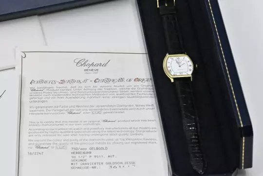 Chopard Tonneau 2247 Date Automatic yellow gold Full Set 2002 photo 9