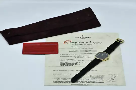 Patek Philippe Ellipse D'Or 3738 blue dial yellow gold German Certificate 1993 photo 3