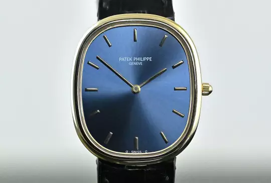 Patek Philippe Ellipse D'Or 3738 blue dial yellow gold German Certificate 1993 photo 6
