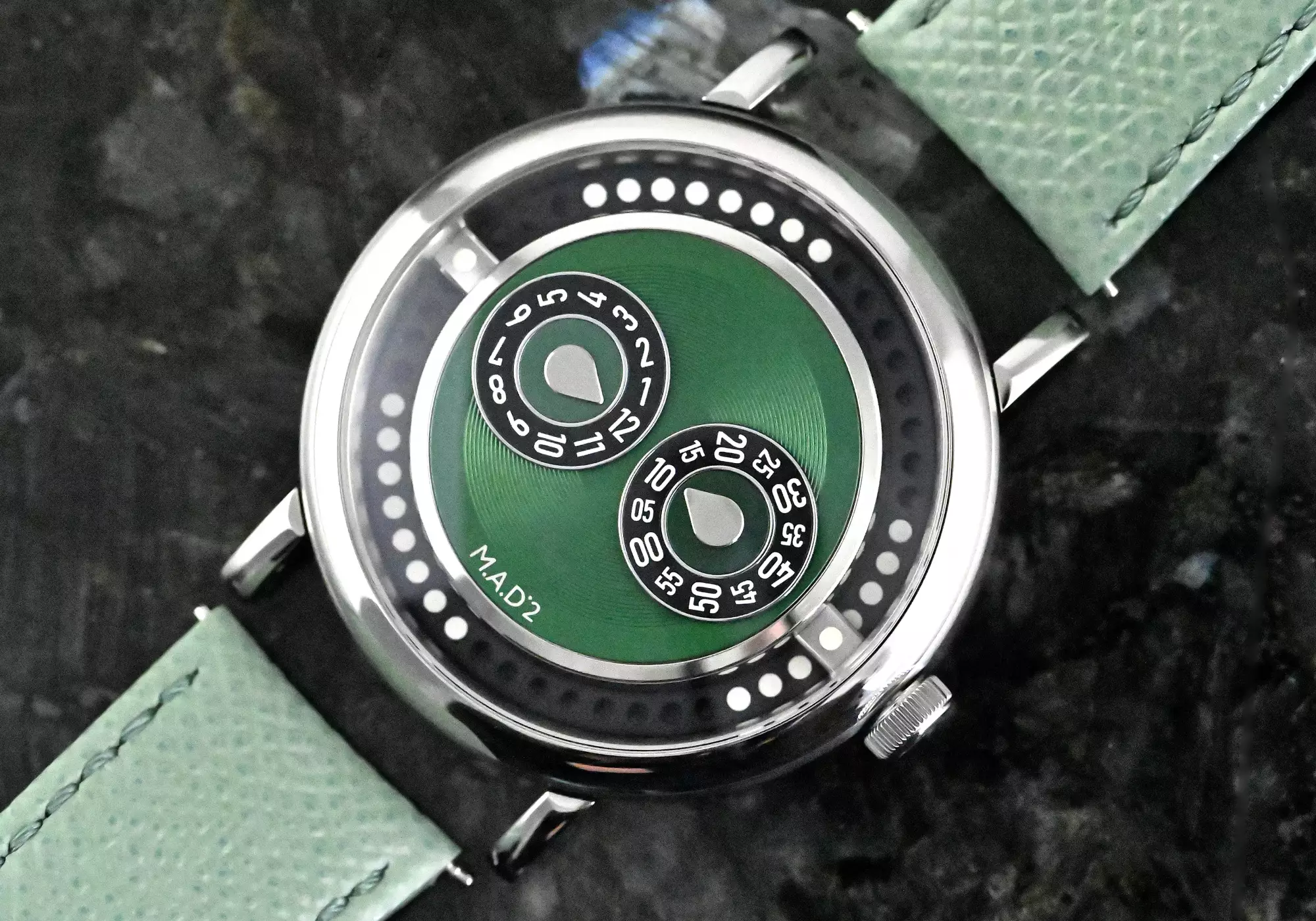 MB&F M.A.D.2 green Automatic caliber G101 Steel unworn Full Set with QR code