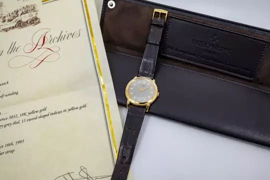 Patek Philippe Calatrava 5032 yellow gold double sealed Patek Service May 2026 photo 19