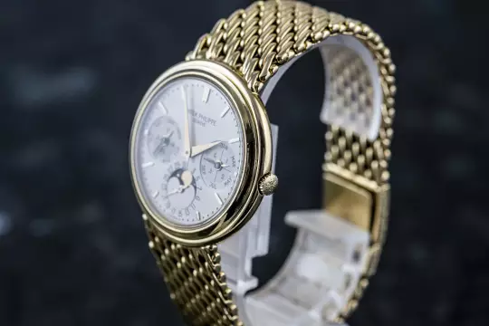 Patek Philippe Perpetual Calendar 3945 yellow gold double sealed PP service 2026 photo 13