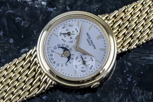 Patek Philippe Perpetual Calendar 3945 yellow gold double sealed PP service 2026 photo 4