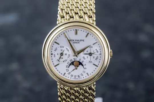 Patek Philippe Perpetual Calendar 3945 yellow gold double sealed PP service 2026 photo 7