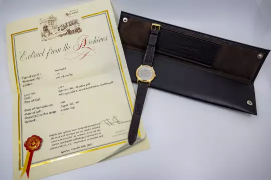 Patek Philippe Calatrava 5032 yellow gold double sealed Patek Service May 2026 photo 3