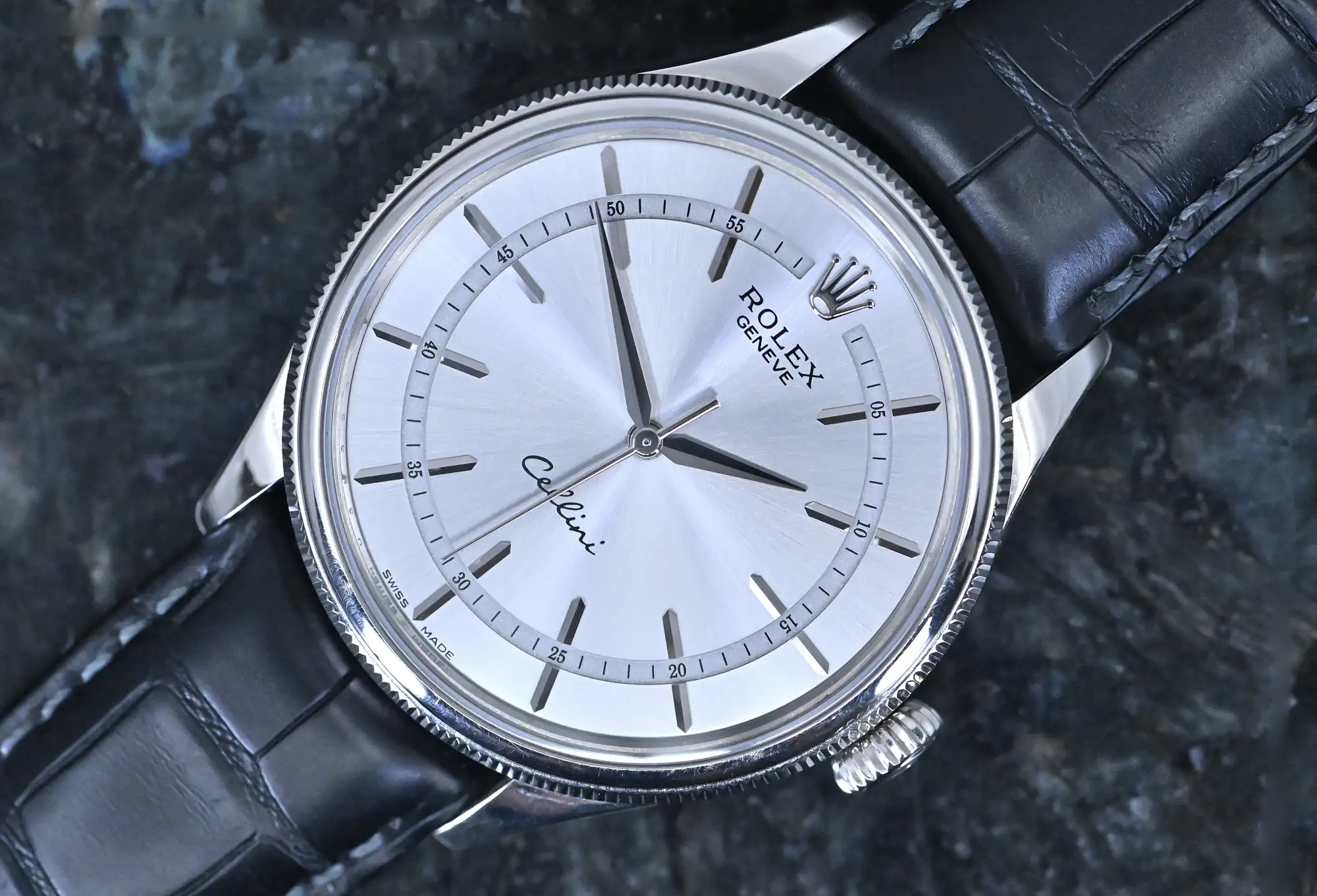 Rolex Cellini Time 50509 silver dial white gold Full Set 2020 