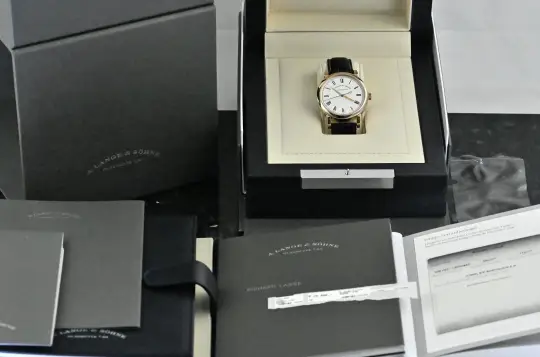 A. Lange & Söhne Richard Lange 232.032 red gold German Full Set photo 3