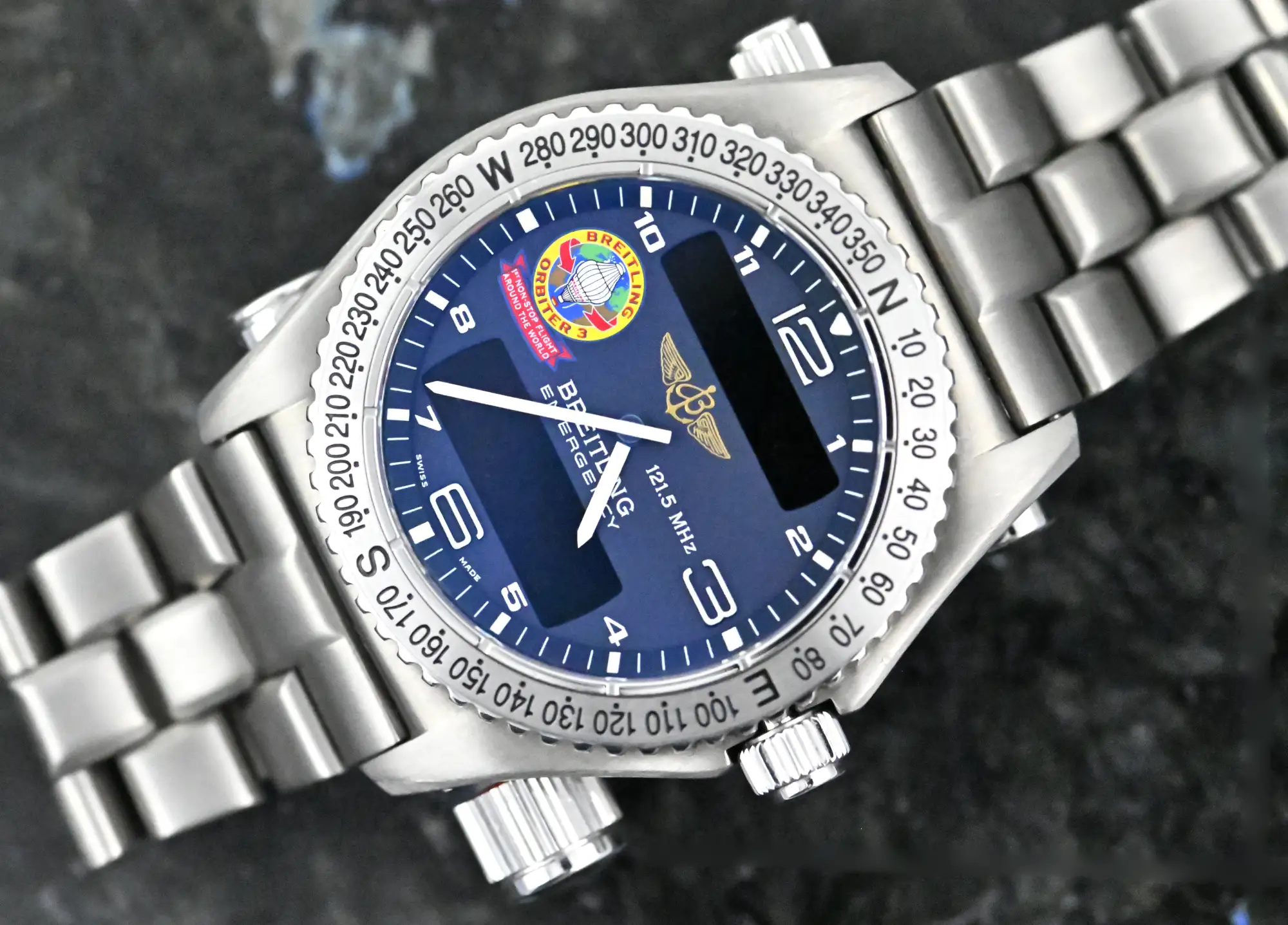 Breitling Emergency Orbiter E56321 limited Edition titanium Full Set Service 25