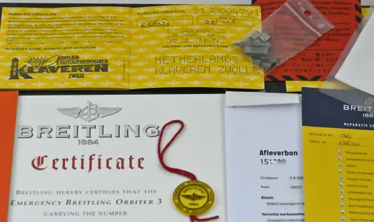 Breitling Emergency Orbiter E56321 limited Edition titanium Full Set Service 25 photo 9