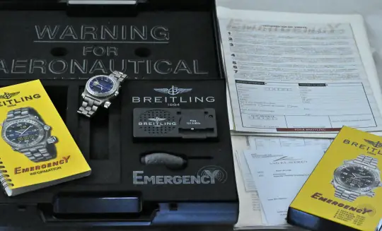 Breitling Emergency Orbiter E56321 limited Edition titanium Full Set Service 25 photo 13