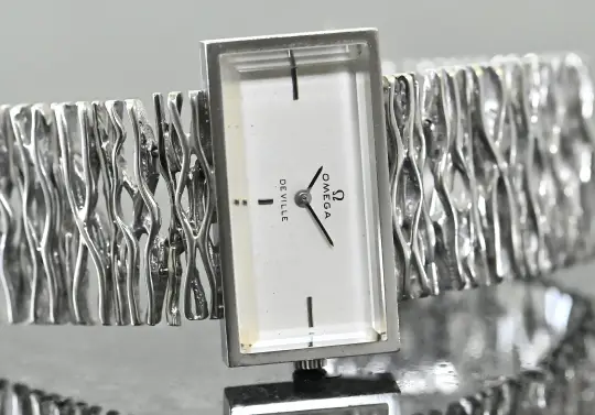 Omega Vintage De Ville 8270 Andrew Grima Time in Style white gold orig. bracelet photo 2